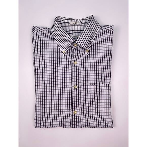 Peter Millar Purple & Black Check Plaid Long Sleeve Button-Up Shirt XL - Picture 1 of 6